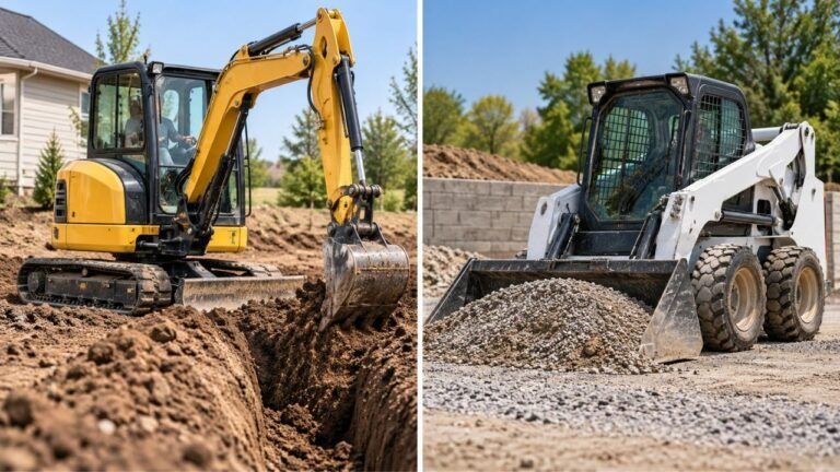 Mini Excavator vs Skid Steer